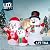 JOYIN 4 FT Christmas Inflatables Snowman Family Outdoor Decorations, Xmas Inflatable Snowman Family with Build-in LEDs, Blow Up Yard Christmas Decoration for Xmas Party Outdoor Yard Garden Lawn Decor