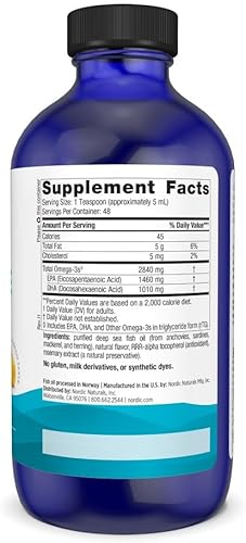 Miniatura 2 de Nordic Naturals Ultimate Omega Liquid sabor a limón 8 onzas 2840 mg de Omega-3 suplemento de aceite de pescado Omega-3 de alta potencia con EPA y