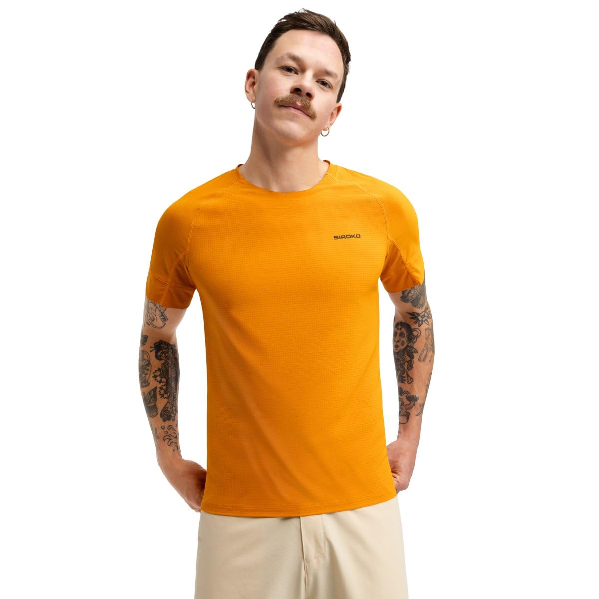 SIROKO - Maglia Tecnica a Maniche Corte da Bikepacking Pilgrim Orange
