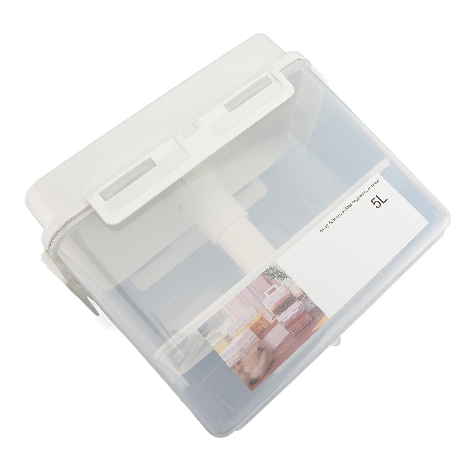 Contenedor de Almacenamiento de Fermentación de 5 Litros Contenedores de Kimchi, Fermentación de Chucrut y Contenedor de Almacenamiento con Tapa Sellada, Contenedor de