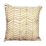 Hot Sale! Pillowcase,Canserin Vintage Gold Stripe Cotton Linen Pillow Cases Sofa Waist Throw Cushion Cover Home Decor