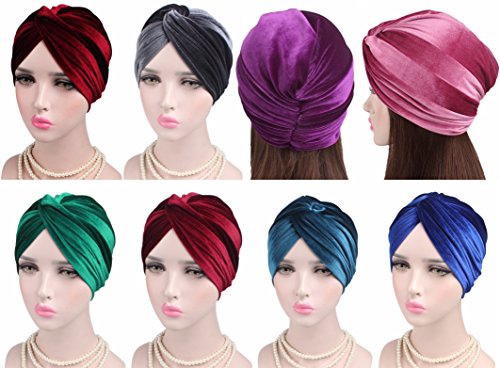 Takestop® Turbante Velluto ANNODATA Cappello