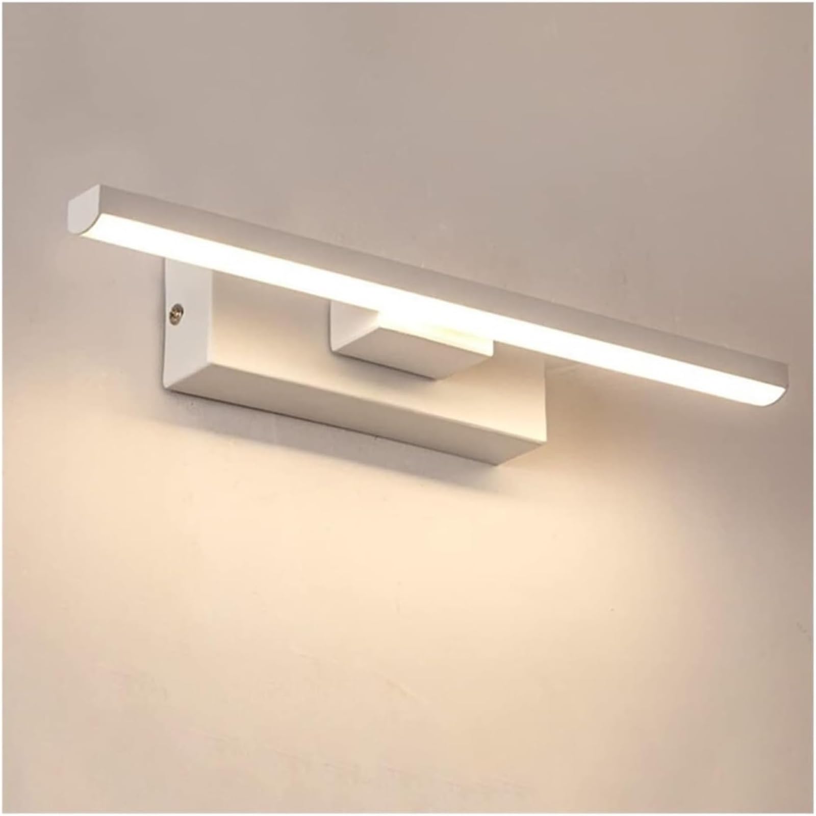 HCZKIUJY Wall Lighting Fixtures Modern Wrought Iron Wall Light Linear LED Dimmable Wall Sconce Bracket Light Long Strip Wall Lantern for Living Room Bedroom Corridor Wall Lamp(White)
