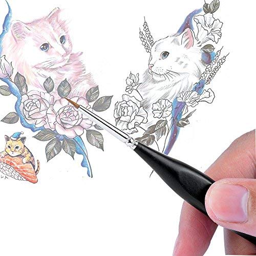 Detail Paint Brush Set- 5 Sizes with Triangular Handle for Detailing