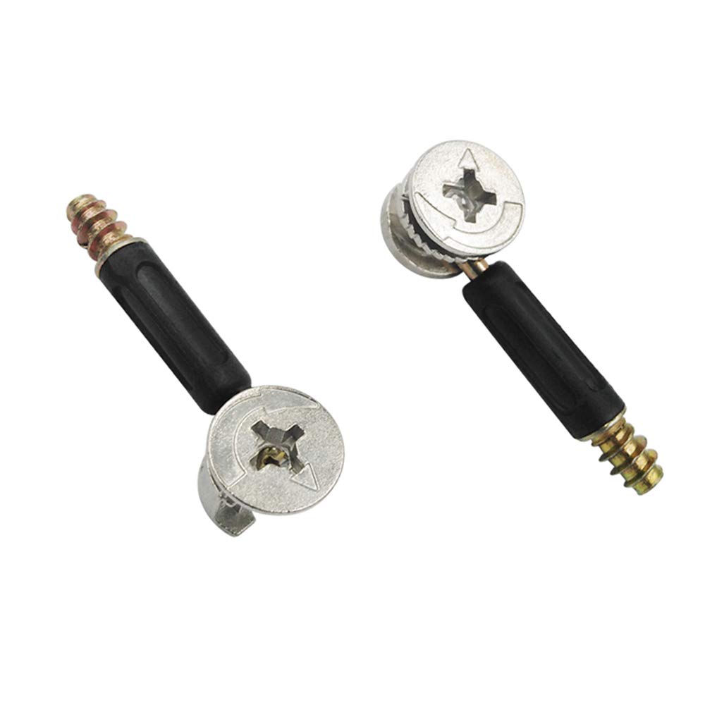 Wolfride 50 Sets Cam Lock Nuts and Cam Screws Furniture Connecting Cam
