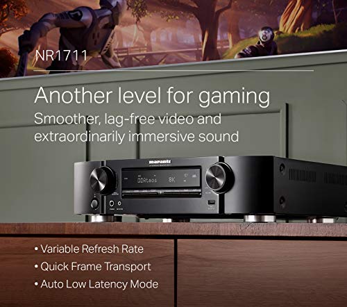 Marantz NR1711 8K Slim 7.2 Channel Ultra HD AV Receiver (2020 Model) – Wi-Fi, Bluetooth, HEOS Built-in, Alexa & Smart Home Automation - 8K HDMI Videos & Multi-Room Streaming - Thumbnail 5