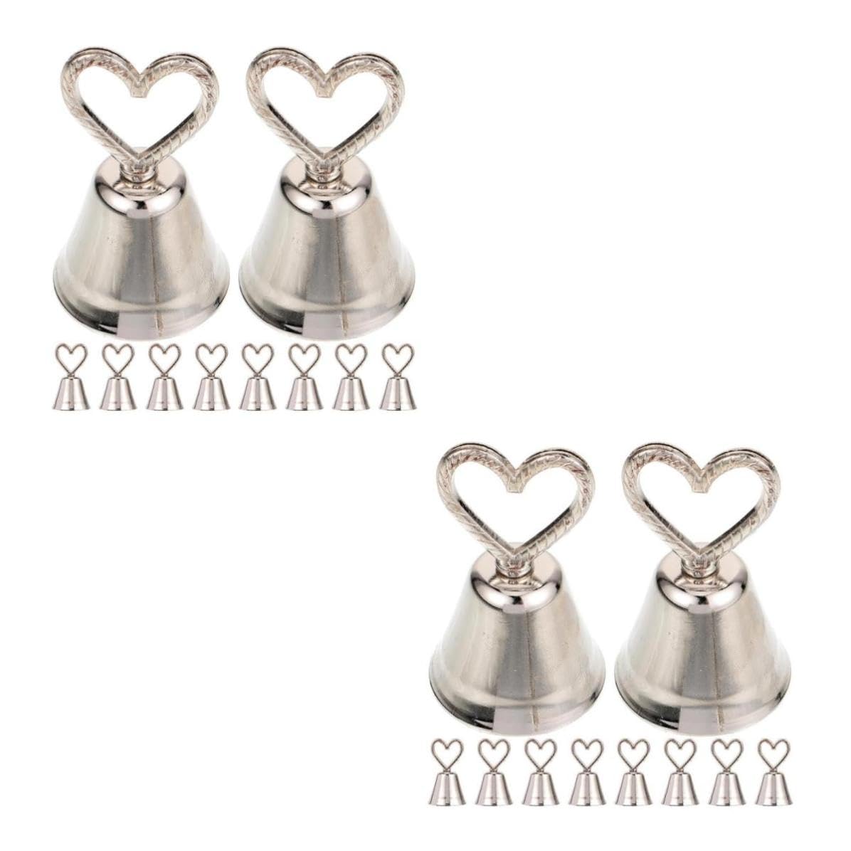 Beavorty 20 Pièces Porte-Cartes de Table Mariage en Métal Or Clochettes, Pince Solide et Résistante pour Centre de Table, pour Présents Invités et Décoration de Fête Plusieurs Styles