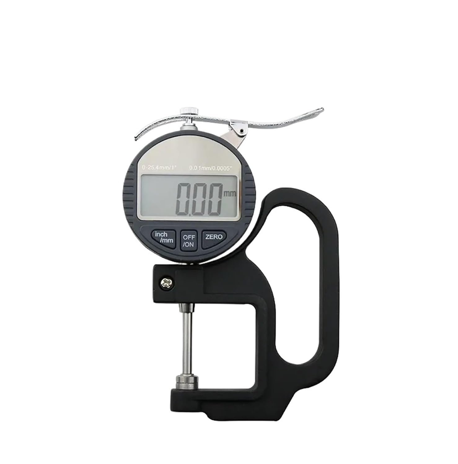 Digital Thickness Gauge 0.01 Range 0-12.7mm/25.4mm Percentage Thickness Gauge Precision Micrometer(0-25.4mm 0.01mm)