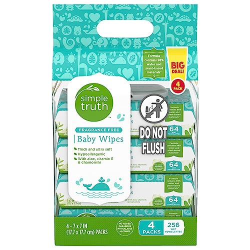 Simple Truth Fragrance Free Baby Wipes 4 Pack 256 ct