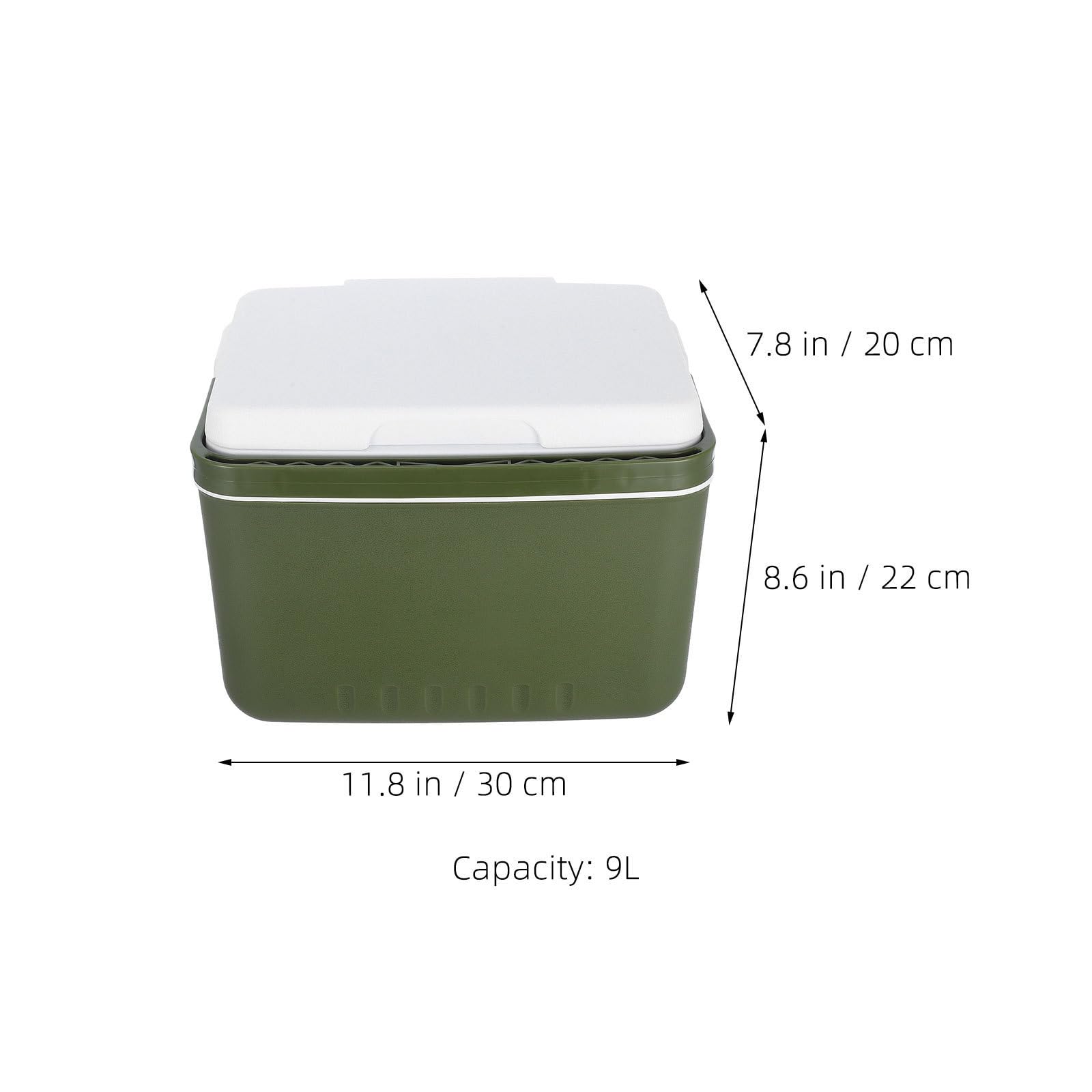 Borsa Termica Portatile 9l per Bevande e Alimenti Verde | Pe, Pp e Polistirene, Ritenzione del Ghiaccio, per Viaggi su Strada e Barbecue