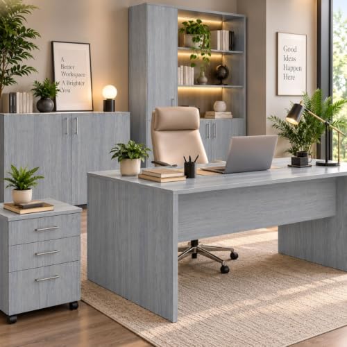 Image of HOME13 Wood Grain Wallpaper Peel and Stick Wood Contact Paper Self Adhesive Removable Thicken Wooden Wall Paper for Kitchen Cabinets Drawer Shelf Liner Waterproof(12x48 Inch, Slate Wooden)