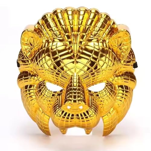 Trippy Lights Elite Gold Lion Plastic Teen Adult Halloween Costume Cosplay Mask