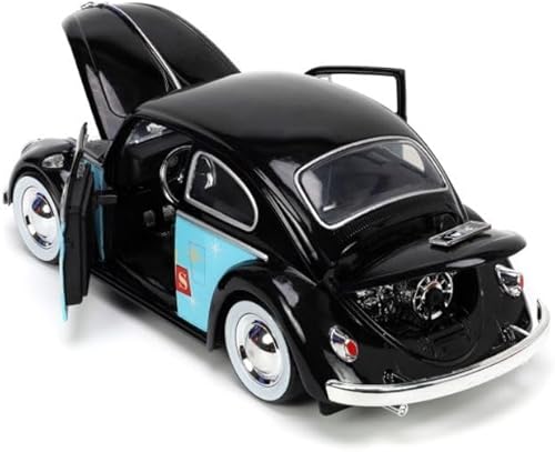 Miniatura 3 de Jada Toys I Love The 50's 1:24 1959 Volkswagen Beetle - Coche fundido a presión, juguetes para niños y adultos, color negro