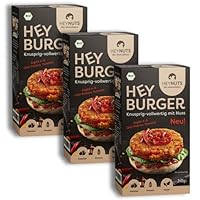 HEYBURGER Veganer Gemüseburger Chilligeschmack, 100% Natürlich, Bio zertifziert, hoher Proteingehalt, Manufaktur - Hoher Proteingehalt, Bio, Keine Zusatzstoffe, Lecker, Einfach und Schnell, 3x210g
