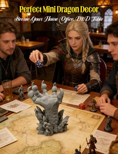 Estatua Garra de Dragón de Piedra de 4.3 pulg para Escritorio miniatura 3