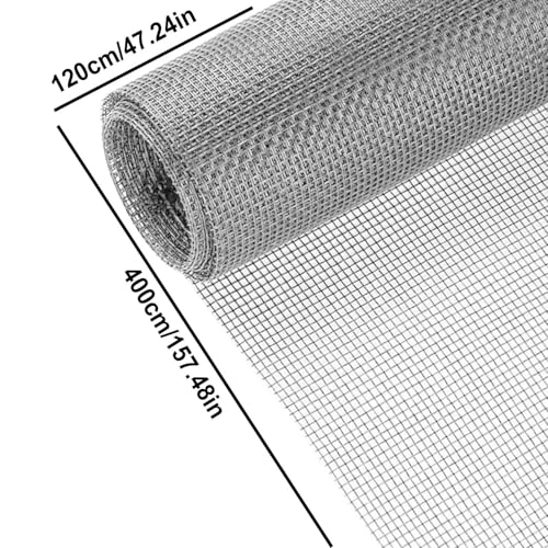 Rollo de pantalla de malla resistente de 157x47 pulgadas y red para mascotas pesadas 5