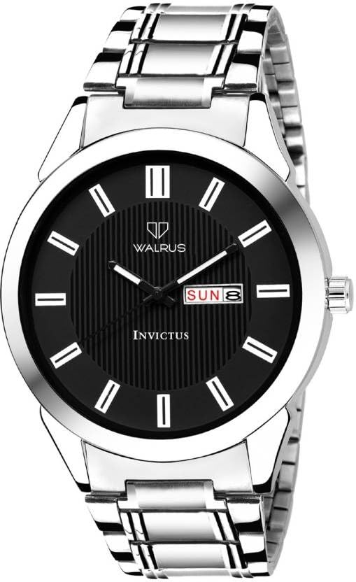 WIZARD TIMES Mens Analog Wrist Watch, Silver Stainless Steel Strap Blue Day & Date Dial, Water Resistant, Formal & Casual Wear, Gift Watch for Men (Silver/Back) (B0DBQT5V8N) Amazon Price History, Amazon Price Tracker
