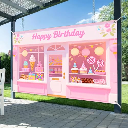 BlissYard Banner Fiesta Dulces Fondo 71x43 pulgadas miniatura 2