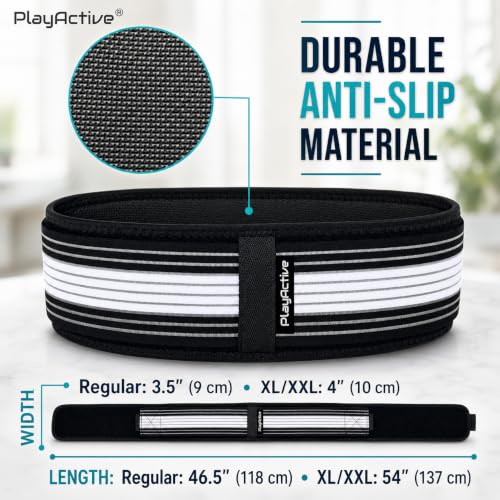 Image of PlayActive Sacroiliac SI Joint Hip Belt - Lower Back Support Brace for Men and Women - Pelvic Support Belt - Trochanter Belt - Sciatica Pelvis Lumbar Hip Pain Relief (Regular) (Pack of 2)