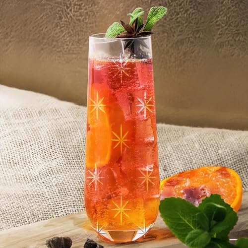 Copas de champán sin tallo elegantes copas de cristal estables para cava 7