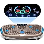 Vibration Plate Exercise Machine Whole Body Workout Vibration Fitness Platform Magnet Massage/Wireless Remote Control/Music Playback for Home Fitness Weight Loss (Gold ) - Image 5