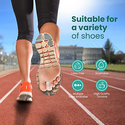 Image of Welnove Toe Protectors - 18-Pack Aloe Vera Extract Infused Silicone Toe Sleeve Toe Covers for Hammer Toes, Corns, Calluses, Blisters - Soft Gel Protector Toe Cushions for Pain Relief (Multi-Size)
