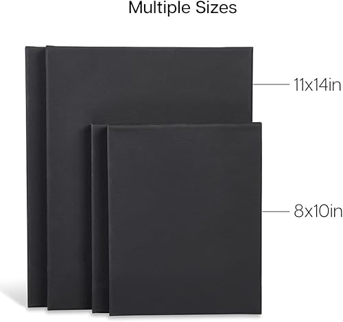 Miniatura 2 de KINGART 865-4 - Lienzo de artista estirado de varios tamaños, imprimado con gesso – Lienzos rectangulares 100% algodón, perfil de 5/8 pulgadas,