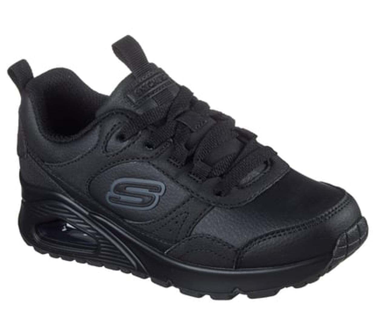 Skechers Boy's Uno Gen1 Class Edge Sneakers, Black Synthetic, 12.5 UK Child