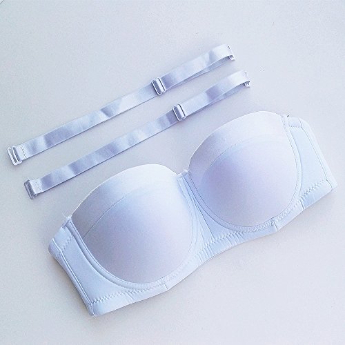 Image of Women's Strapless Bra B /C /D /DD /DDD /G 1 /2 Cup Seamless Plus Size Balconette Bra H059