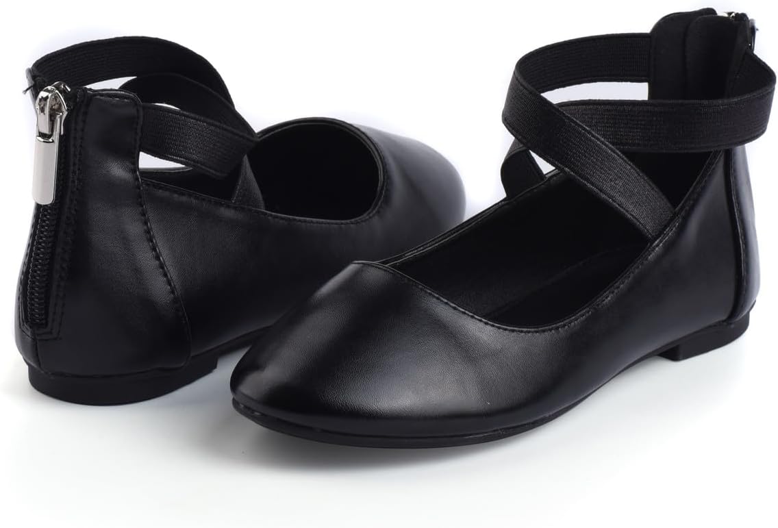 Nova Utopia Toddler Little Girls Dress Ballet Mary Jane Bow Flat Shoes