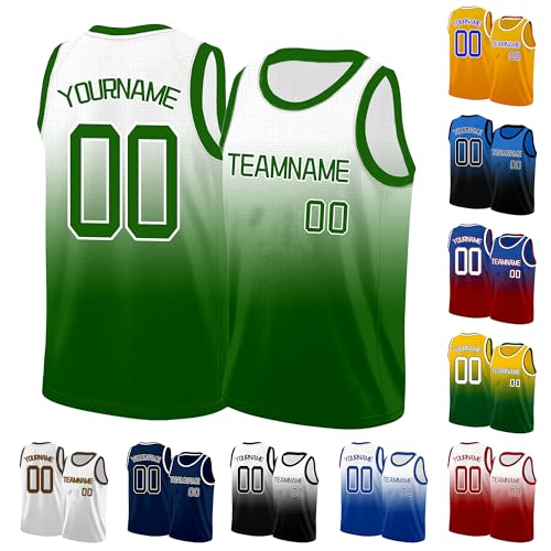 Image of Custom Basketball Jersey for Men - Personalized Name & Number, Embroidered or Printed, Athletic Shirt for Kids, Boys & Youth