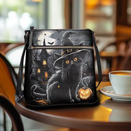 HUGS IDEA Crossbody Bag for Women Halloween Leather Shoulder Purse Holiday Gifts3