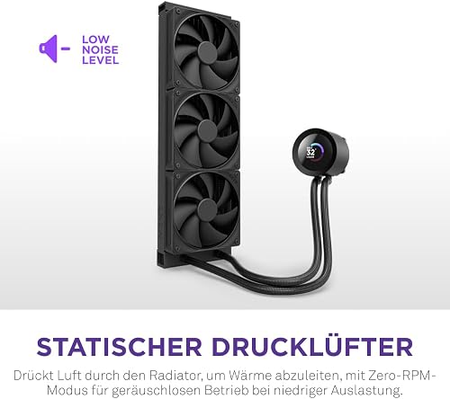 NZXT Kraken Plus 360 - Refroidisseur CPU AIO 360mm, LCD - Noir - 6