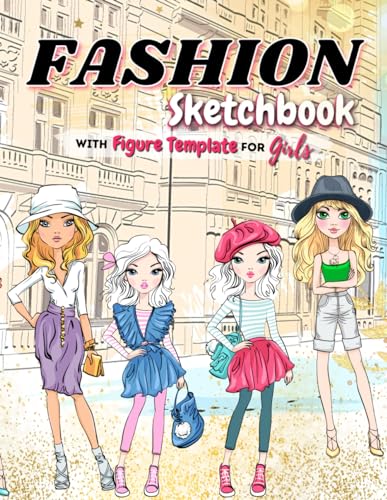 Fashion Sketchbook With Figure Template: Costume Design Drawing Book for Kids and Teenagers Girls image 2