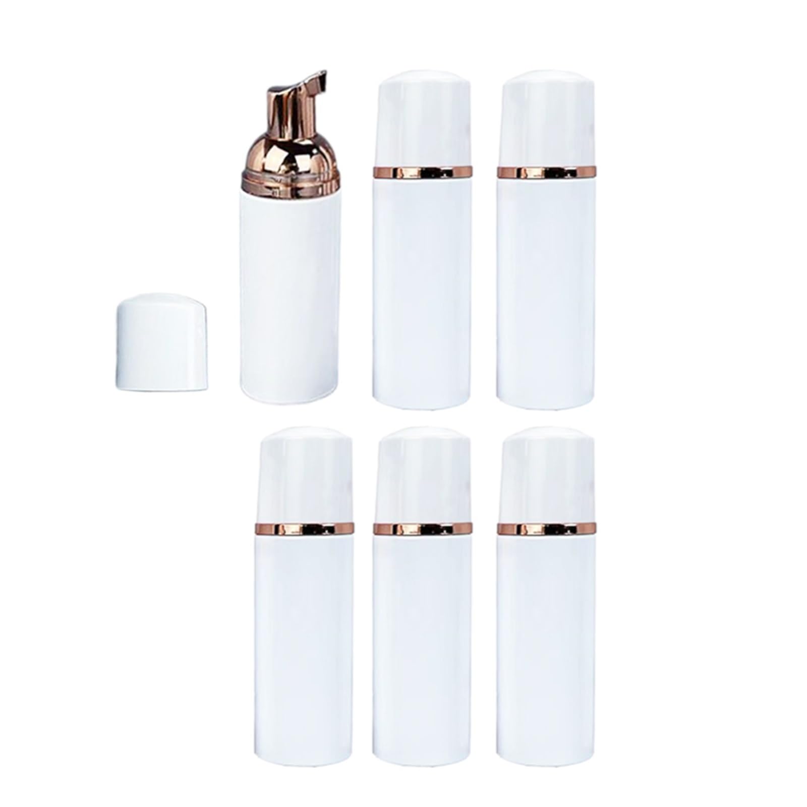 12 Uds 30ml 60ml 100ml Botella de Bomba Espuma plástico champú Botellas Envase Cosmético Vacío Recargable Limpiador Blanco para Champu y Gel Ducha