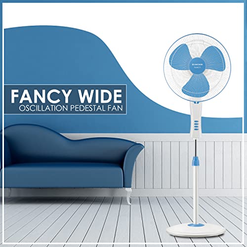 Image of Anchor by Panasonic Fancy Wide 400mm Pedestal Fan | 400 mm Oscillation Fan for Home (2 Yrs Warranty) (Blue, ‎14148BL)