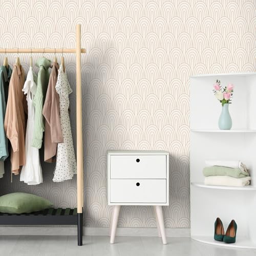 Papier peint à décoller et coller géométrique pour meuble usé - 3