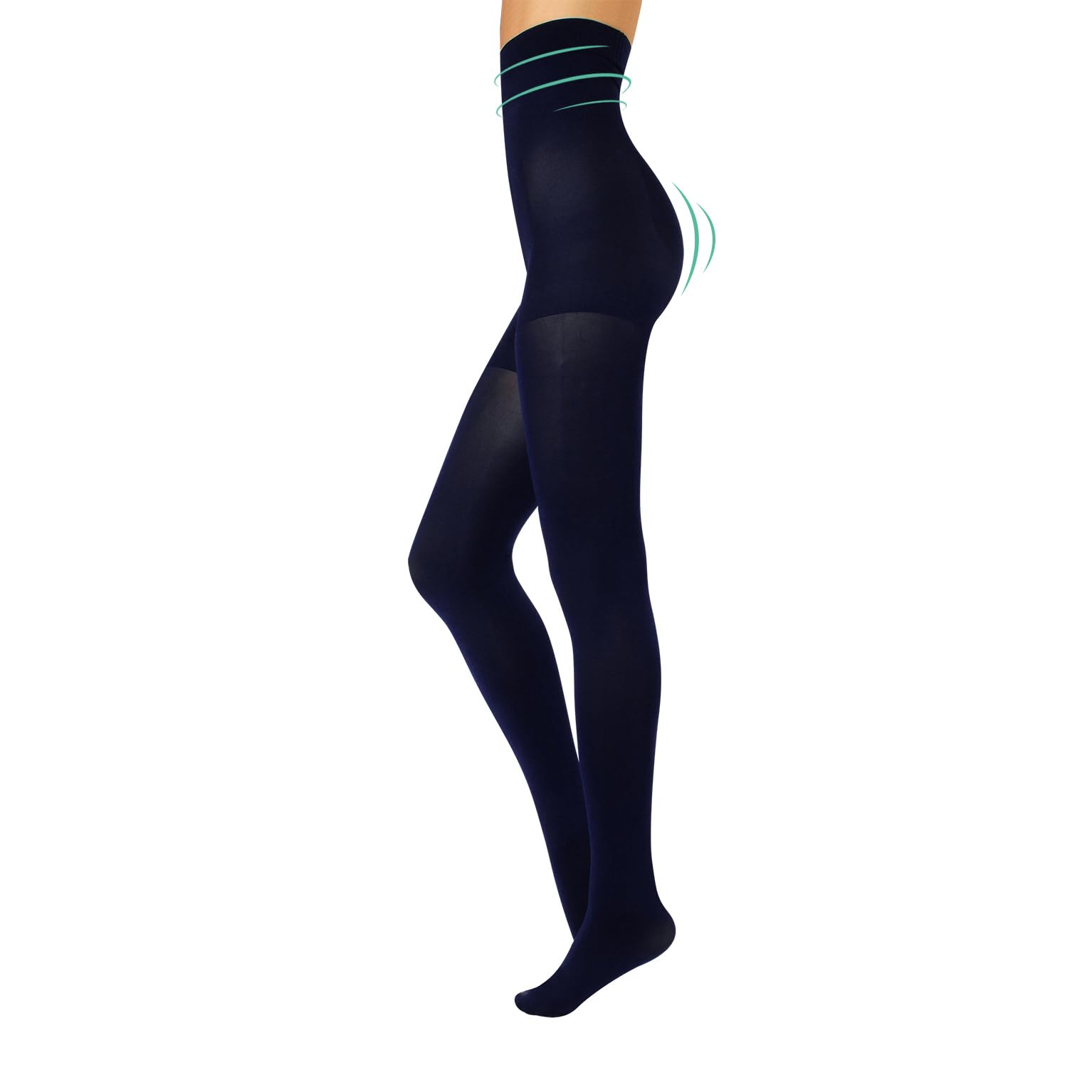 HIGH WAIST PANTYHOSE | OPAQUE SHAPING TIGHTS | WINTER PANTYHOSE | 80 DEN | BLACK | S, M, L, XL | ITALIAN HOSIERY |