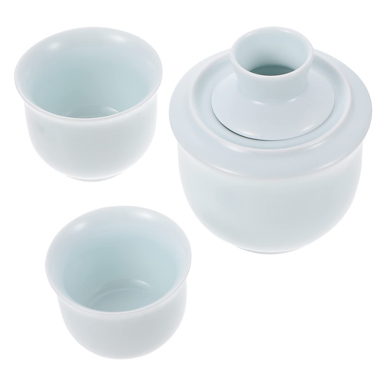 Tasse à saké traditionnelle, verres à vin en céramique, 2 ensembles de tasses en porcelaine, bouilloire de bureau en verre, chauffe-boissons chaudes et service de boissons chaudes, style japonais, ave