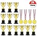 YuChiSX 24 Piezas de trofeos de medallas Set,12 x Mini Trofeo de plástico de Oro,12 x medallas ganadoras para Favores Adornos de Fiesta