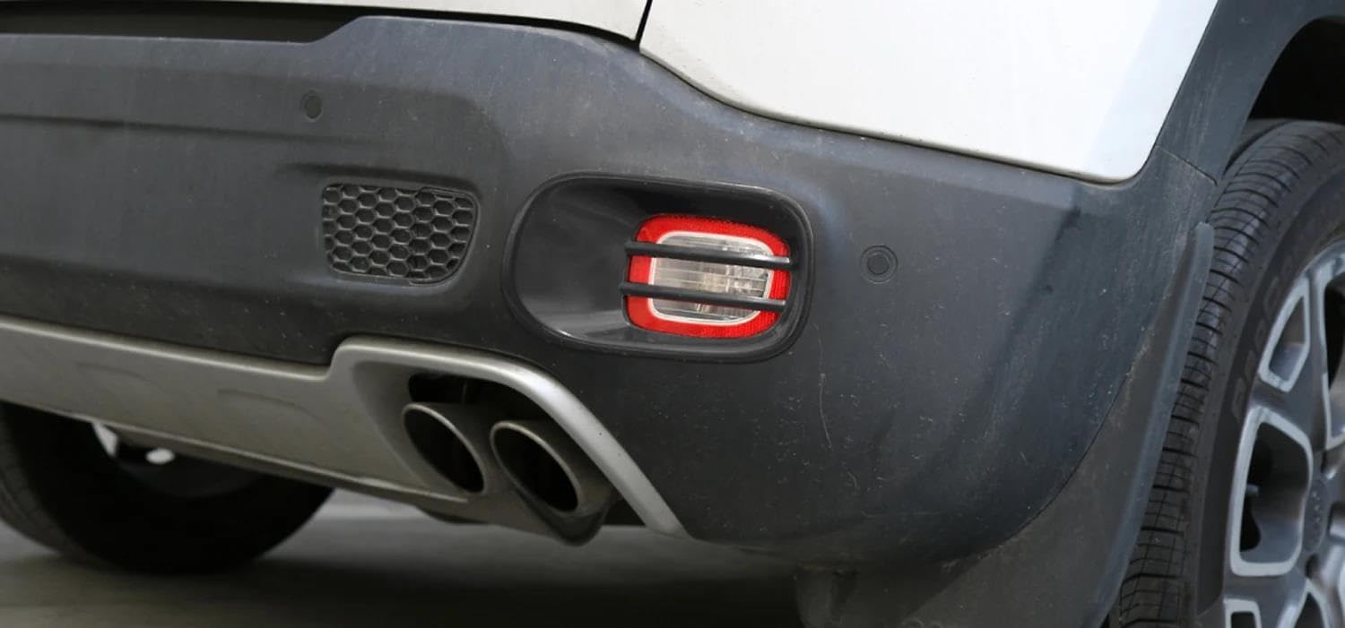 Cubierta de luz trasera Pegatinas Decorativas Faros Antiniebla Traseros Coche Para Jeep Para Renegade 2016-2022 Protectores De Capó Accesorios Exteriores Hierro Cubierta Luz Trasera Coche