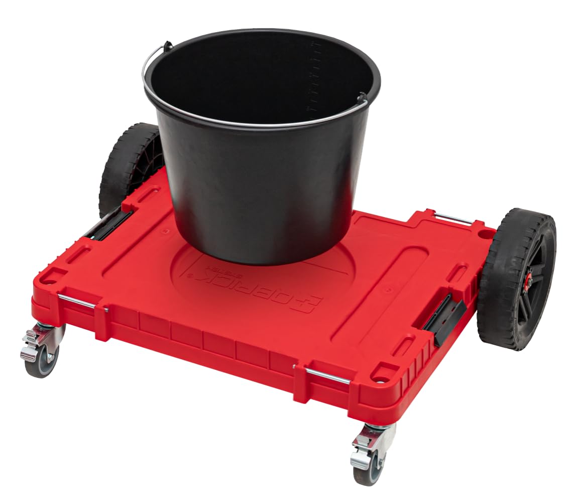 QBRICK SYSTEM Transportador De Rodillos Tabla De Transporte Capacidad De Carga De 120 kg One Transport Platform All Terrain Red Ultra HD Rot 750 x 542 x 223 mm