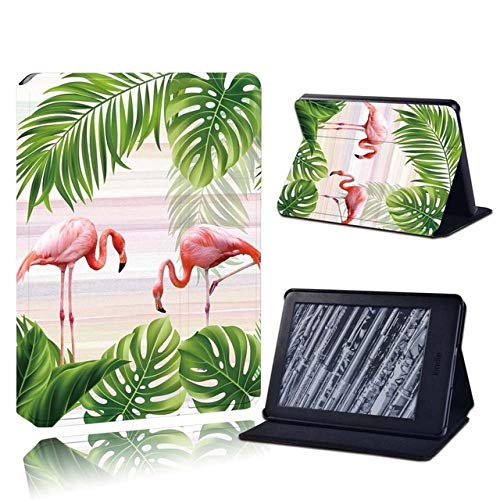 Hülle Kindle, Für Amazon Kindle 8/10Th 2016 2019 / Paperwhite 1/2/3/4 Gedruckt Flamingo Tablet Leder Reader Stand Folio Shockproo Cover