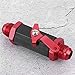 Y974 Aluminum Alloy AN10 Shut Off Check Valve, Red, Universal Fuel Line Valve for Car Refitting, CNC Machined