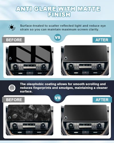 Image of CDEFG Matte Anti Glare for 2025 2026 Toyota Grand Highlander Screen Protector 12.3-Inch, Tempered Glass for 2024-2026 Toyota Grand Highlander Accessories Screen Cover Anti-Fingerprint 9H Hardness