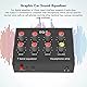 Yunir 7-Band-Sound-Equalizer, Ausgangseingang, Zweikanal-3,5-mm-Schnittstelle, Digitaler Sound-Equalizer, mit Netzteil-Leitungsadapter, für Autos (-2610230130311)
