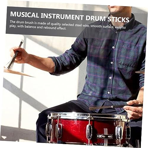 Set de baquetas de maple y escobillón de percusión ligero miniatura 5