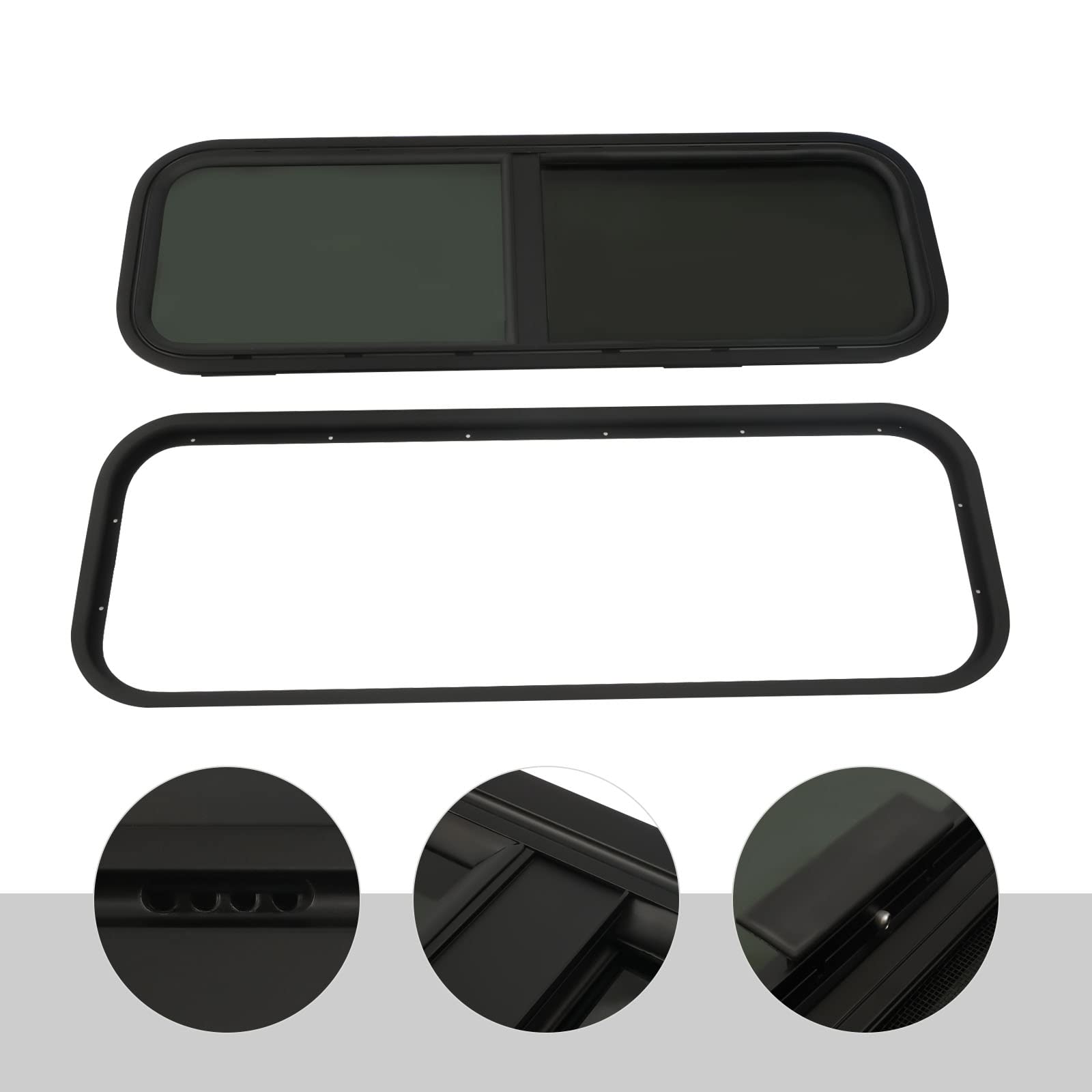 Wohnmobil Fenster 900x500mm - Seitenfenster Mit Fliegengitter & 70° Öffnung