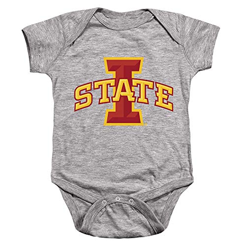 Iowa State University CyclonesOfficial Distressed Primary Unisex Infant Snap Suit for Baby, Athletic Heather, Medium (12 Months)