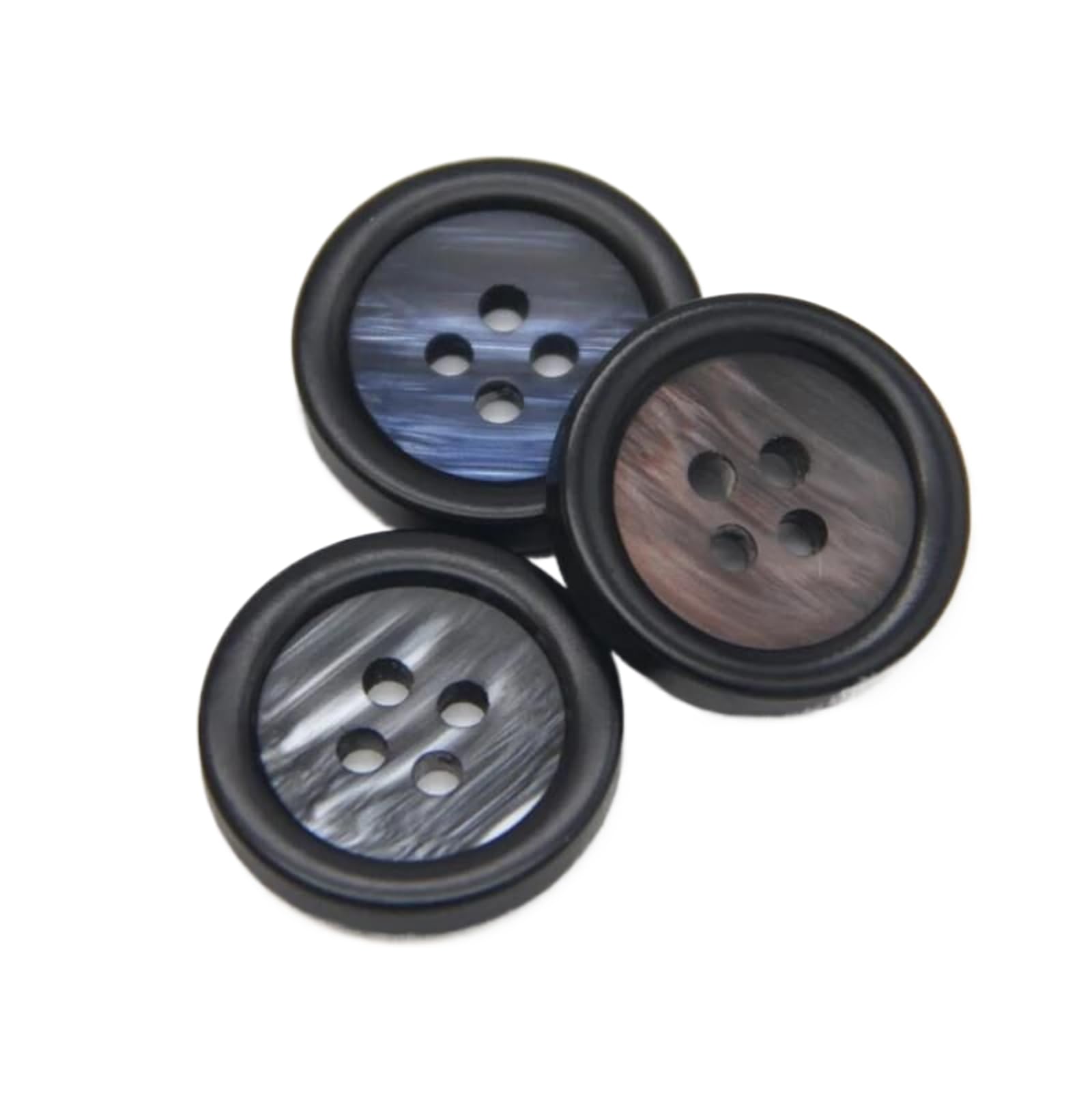 Guziki, guziki metalowe, Guziki 4 otwory Czarne kolorowe żywiczne męskie płaszcze Ozdobne guziki(Blu,15mm 30pcs)